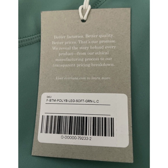 Everlane Women's High Rise The Perform 24/7 Legging NC3 Dark Mint Large NWT - Picture 4 of 6